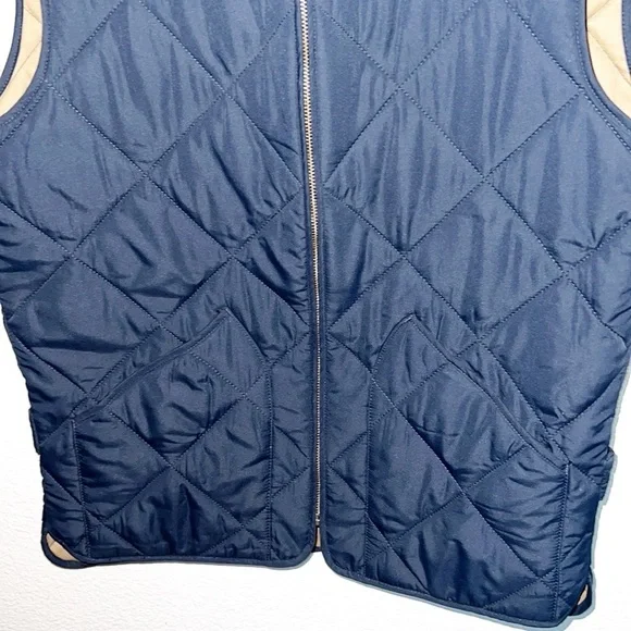 J. Crew Mercantile 100% Polyester Navy Blue Quilted Women’s Vest - Picture 3 of 13